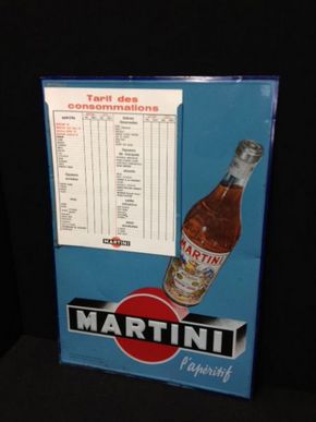 Martini Blechplakat 1948 Flaschenmotiv