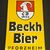 Beckh Bier Pforzheim Emailschild 50 x 33 cm um 1950