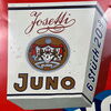 Juno lobt jeder ! Juno Josetti Blechschild 74 x 51 cm um 1930
