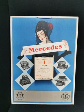 Mercedes Schreibmaschinen Pappkalender (1930/1950)