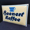 Haenert Kaffee - Gewölbtes Emailleschild aus der Zeit um 1925