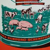 Hubert Faber Hamburg - Tierfutterhersteller (Blechschild um 1955)