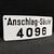 Anschlagsäule 4096 / Kleines Emailleschild um 1960 (selten)