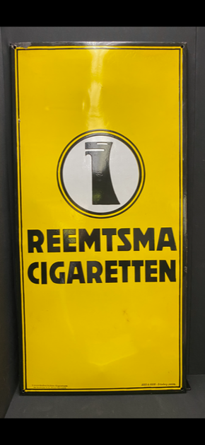 Reemtsma Zigaretten / XL Emailschild (Um 1925)