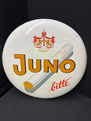 Juno bitte! Emaillierter Deckel aus dem Jahr 1959 (55 cm Durchmesser)