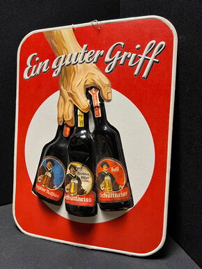 Ein guter Griff - Schultheiss Bier Berlin - Rarität - 40 x 29 cm - D um 1960/65