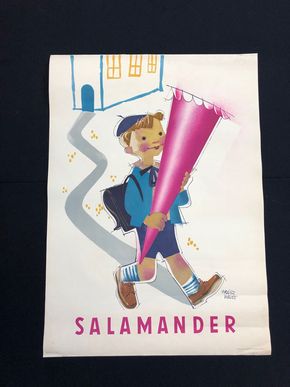 Salamander Originalplakat aus der Zeit um 1955