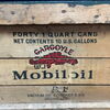 Mobiloil Holzkiste für „Forty 1 Quart Cans“ (Belgien 1930/1950)