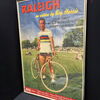 Raleigh Rennräder Werbeplakat der 50er Jahre (ca.75 x 50 cm)