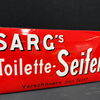 Sarg‘s Toilette-Seifen - Verschönern den Teint (Emailleschild der 20er Jahre)