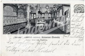 Postkarte des Automaten Restaurant Chemnitz