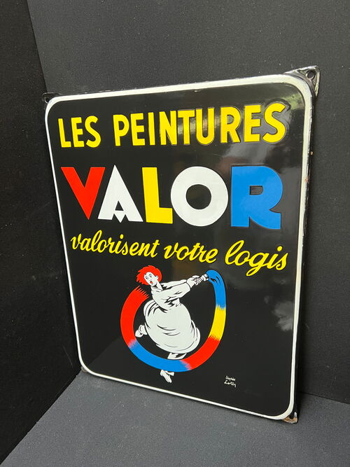 Valor - Les Peintures - Valorisent voltre logis (Emailleschild um 1950)