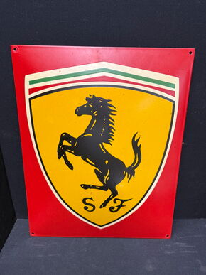 Ferrari Emailleschild (gewölbt um 1980)
