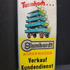 Blumhardt Agrawagen - Verkauf - Kundendienst (XL Blechschild mit original Schutzpapier / Um 1958)