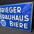 Brieger Brauhaus Biere - Abgekantetes Emailleschild um 1930 (Oberschlesien)