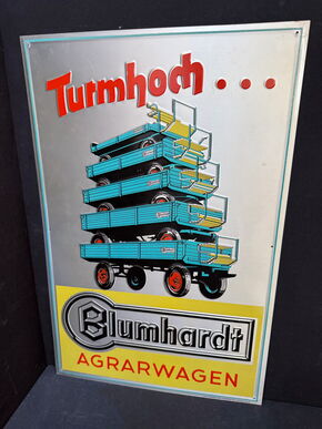 Blumhardt Agrarwagen - Turmhoch… (Geprägtes Aluminiumblech / Um 1958)