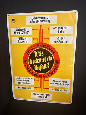 Blechschild zur Unfallverhütung (Motiv 8)