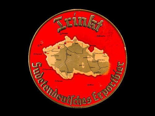 Sudetendeutsches Exportbier (Deutschböhmen/Deutschmähren/Deutschschlesien) um 1920