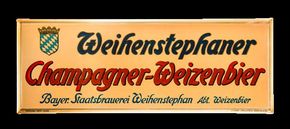 Bayerische Staatsbrauerei Weihenstephan. Champagner-Weizenbier um 1925