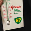BP Antifrost Kühlerschütz Werbethermometer Boos & Hahn  37 x 13 cm -  D um 1960