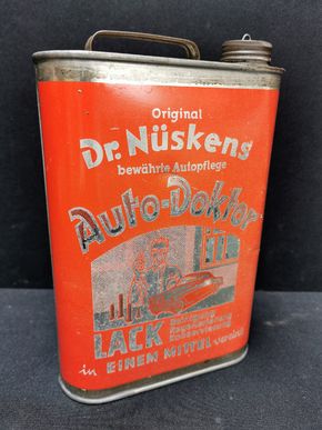 Dr. Nüskens Auto-Doktor (Seltener kleiner Blechkanister) um 1955