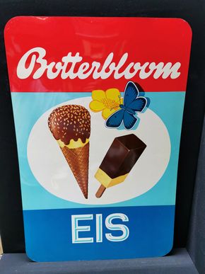 Botterbloom Eis - (Blechschild der späten 70er Jahre)