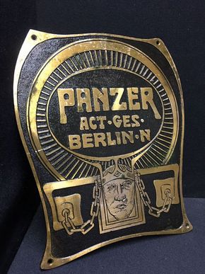 Panzer Räder/Tresore Actiengesellschaft Berlin (Messingschild um 1910)