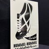 Hummel Sportartikel - Blechwerbeschild mit Aufstellfunktion (Um 1950)