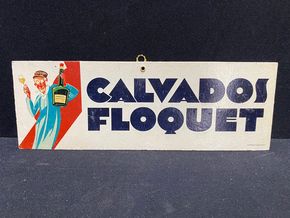 Calvados Floquet - Werbepappe mit fantastischer Figur (1930/1950)