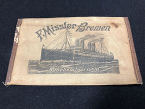 Leinenbrieftasche der Firma F. Missler - Ozeanreisen (Um 1900) 