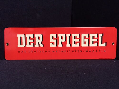 Briefbeschwerer Zeitungsklotz Zeitungsbeschwerer aus Blech " Der Spiegel - das deutsche Nachrichten-Magazin " 