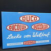 Duco - Ducolux - Ducolux Auto / Lackfabriken Wiederhold (50er Jahre Emailleschild)