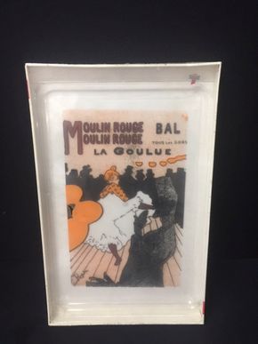 Original Rastal Moulin Rouge Tablett in der Original-Verpackung um 1970