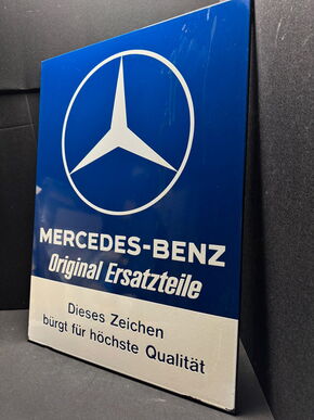 Mercedes Benz Original Ersatzteile Emailschild 78 x 58 cm D um 1955-60