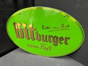 Bitburger Brauerei - Bitte ein Bit (80er Jahre Emailleschild)