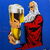Apostelbräu Worms - Emailschild Bier Eichbaum 73x48 cm - D um 1950