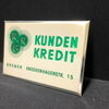 KKG Kunden Kredite - Bremen. Blechschild mit Semi-Glas-Überzug und Prismenschrift. 1930/1950. (A34)
