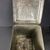 Stollwerck Blechdose mit Glasfenster 26 x 15 x 14 cm - um 1900