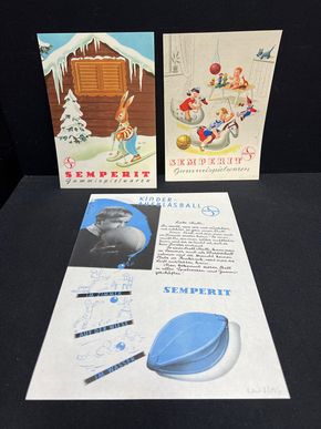 Semperit Gummispielwaren - 3er-Prospekt-Paket (50er Jahre)