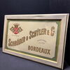 Schröder & Schyler Bordeaux Blechschild Wein Weinkellerei 58 x 38 cm - F um 1905/10
