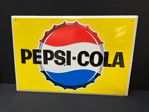 Pepsi Cola Blechschild in internationaler Version (1955/1960)