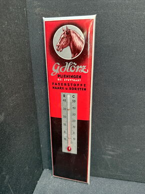 Pferdesammler Traumteil - G. Hörz Faserstoffe - Haare - Borsten (50er Jahre Imogladthermometer)