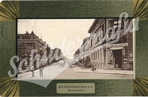 Postkarte mit alten Reklameschildern