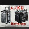 Alfred Luscher Dresden - Akku Batterien (Emailleschild um 1930)