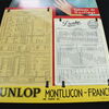 Dunlop Reifen Werbepappe mit integrierten Reifendrucktabellen. (Frankreich, 30er Jahre)