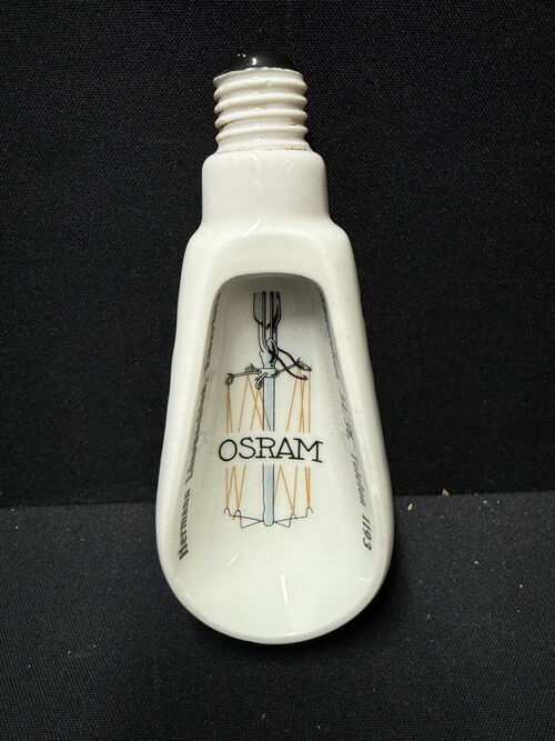 Osram Zahlteller in Glühbirnenform (Rosenthal Porzellan um 1930/1950)