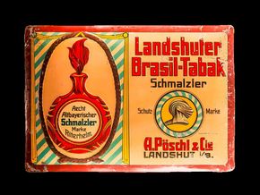 Landshuter Brasil-Tabak – Schmalzler A. Pöschl & Cie Landshut um 1915