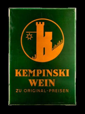 Kempinski Wein zu Original-Preisen um 1930