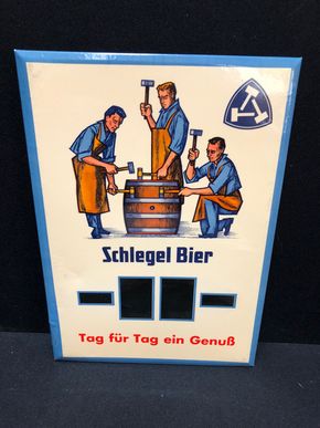 Schlegel Bier - Tag für Tag ein Genuss (Musterschild in Kalenderform) A 96