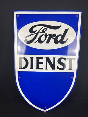 Ford Dienst XXL Emailschild 100 x 60 cm um 1950